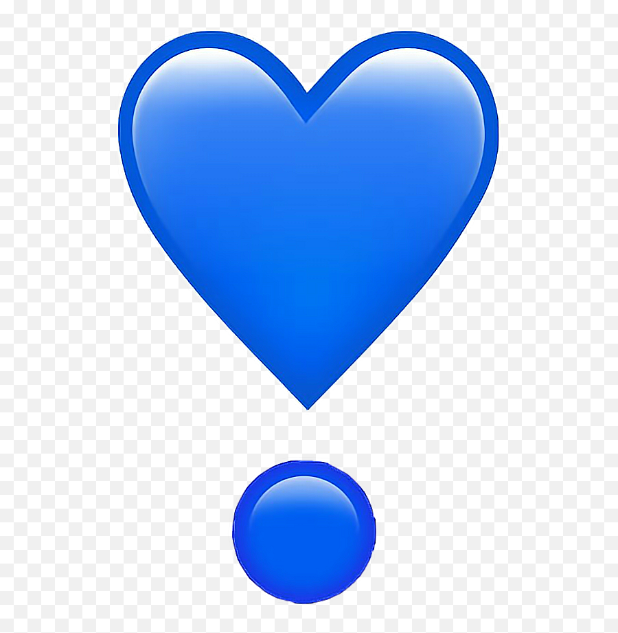 Hotblueemojiheartexclamationmark Freetoedit - Heart Emoji,Double Exclamation Mark Emoji