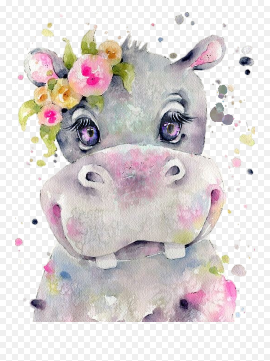 Hippopotamus Sticker Challenge On Picsart - Sillier Than Sally Emoji,Hippo Emoticon
