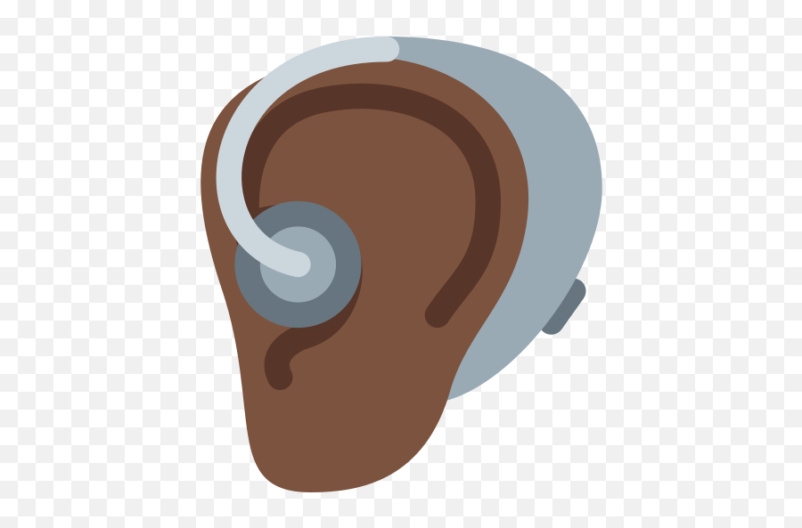 Dark Skin Tone Emoji - Graphic Design,Hearing Aid Emoji