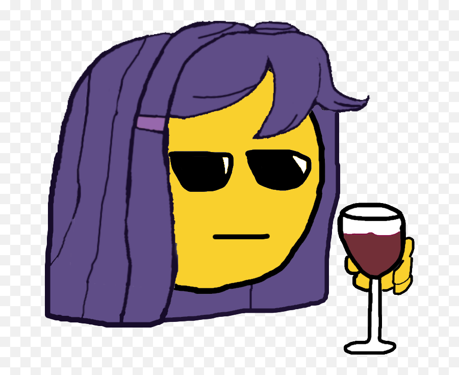 Wine Glass Yuri Emoji Well Monika Said That Yuri Brought - Cartoon,Emoji Drink