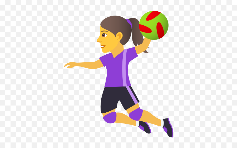 Emoji Woman Playing Handball To - Playing Handball Cartoongif,Arms Up Emoji