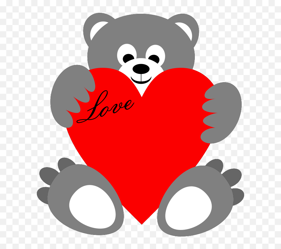 Valentine Teddy Bear Holding Heart - Mi Na Walentynki Png Emoji,Teddy Bear Emoji