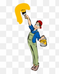 Man Painting Out Of A Bucket Clipart - Clip Art Painting Man Emoji,Bucket Emoji