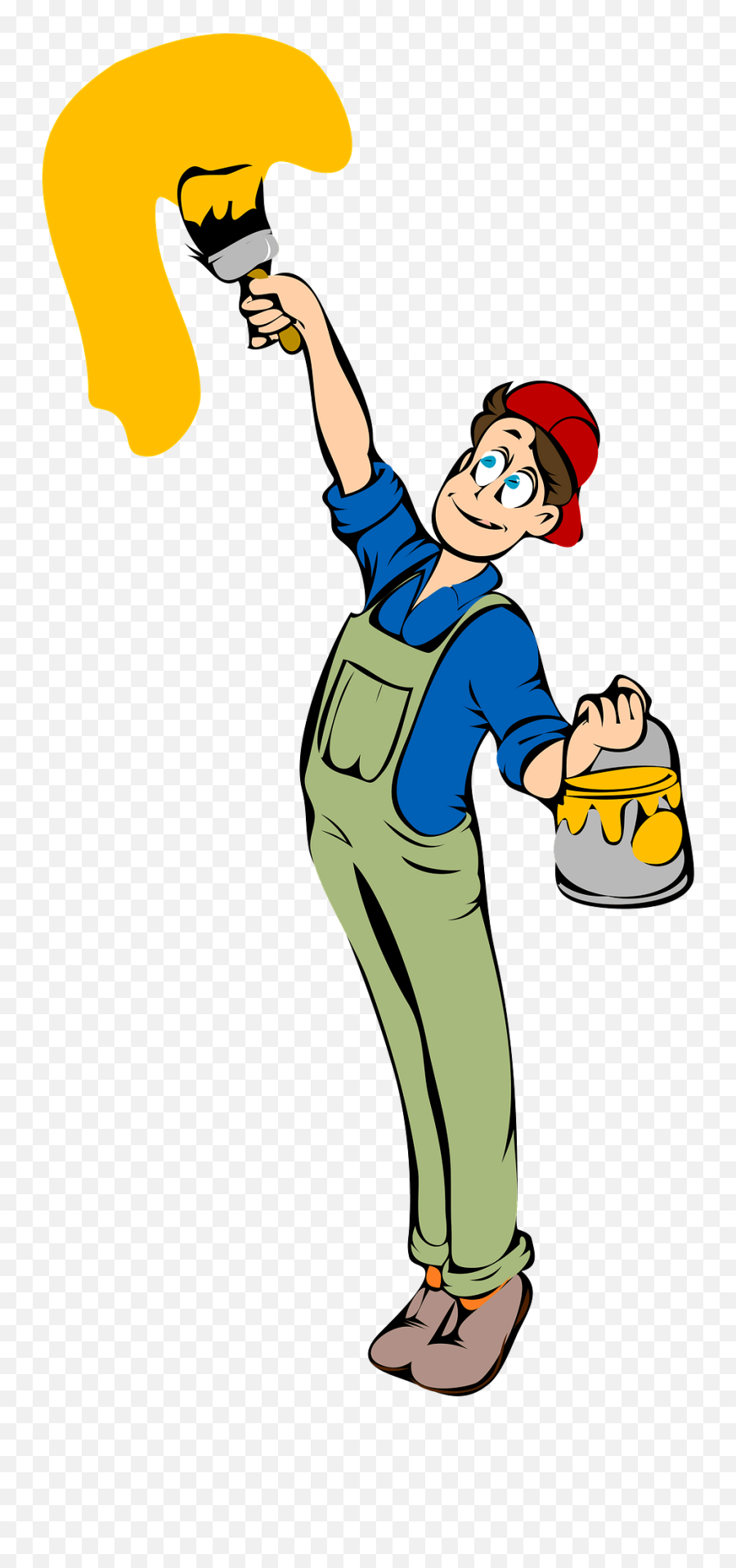 Man Painting Out Of A Bucket Clipart - Clip Art Painting Man Emoji,Bucket Emoji