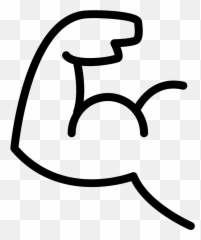 Png File Svg - Arm Muscle Clipart Large Size Image Icon Emoji