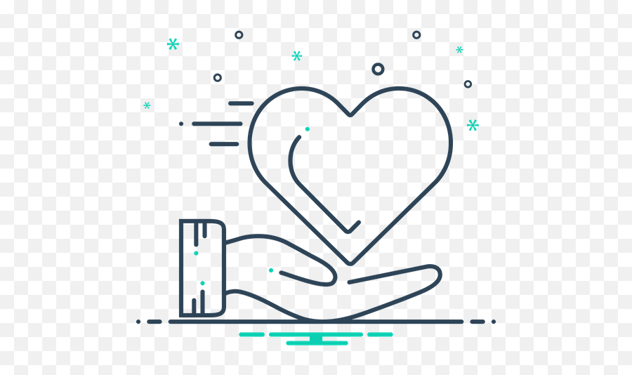 Heart Care Icon Of Line Style - Available In Svg Png Eps Lovely Emoji,Emoji Bathrobe