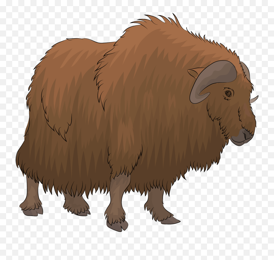 Musk Ox Clipart - Muskox Emoji,Ox Emoji