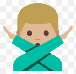 Man Gesturing No Emoji Clipart - Happy