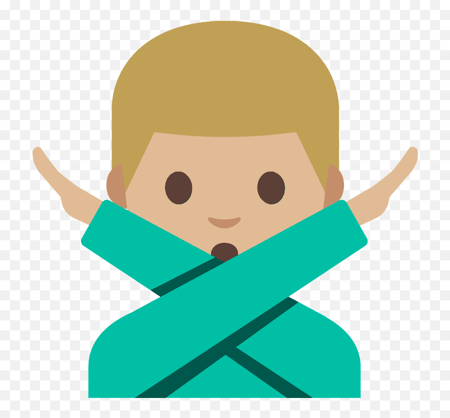 Man Gesturing No Emoji Clipart - Happy,Bowing Down Emoji