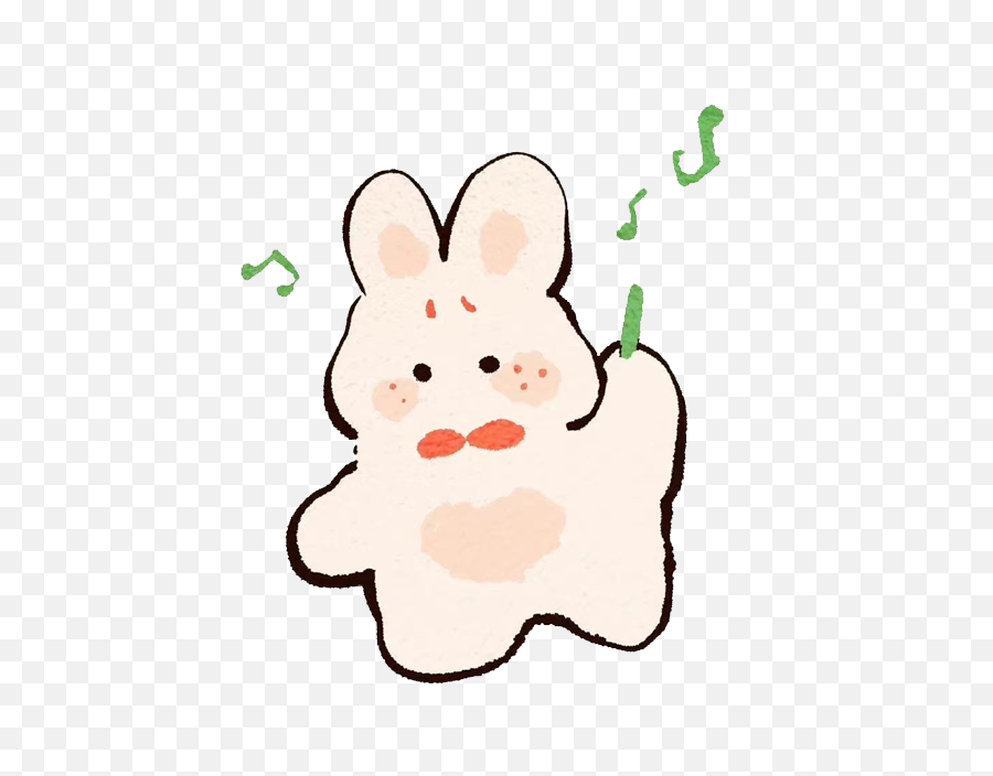 Happy Sing Cute Rabbit Png Emoji,Happy Rabbit