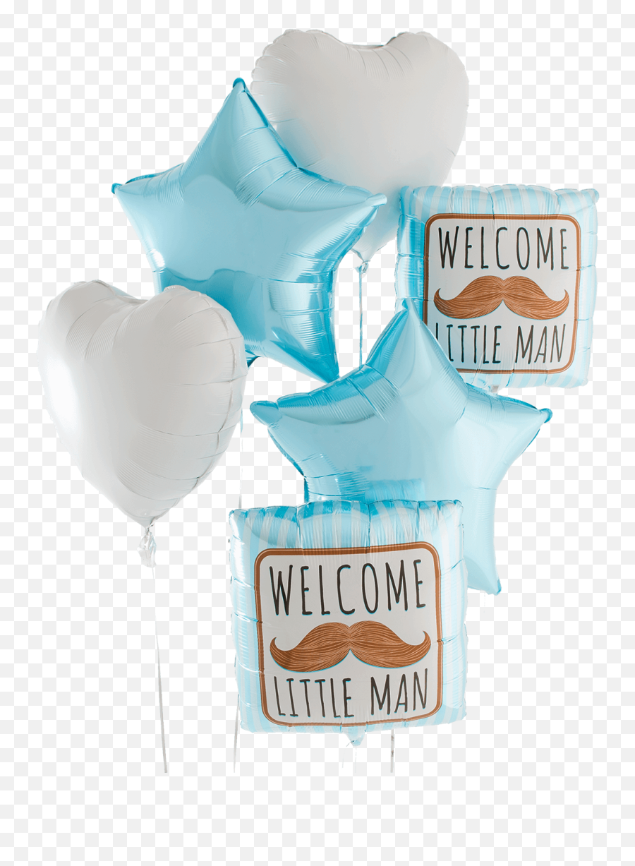 Helium Filled Balloon Bouquet - Welcome Little Man Balloon Uk Emoji,Floating Hearts Emoji