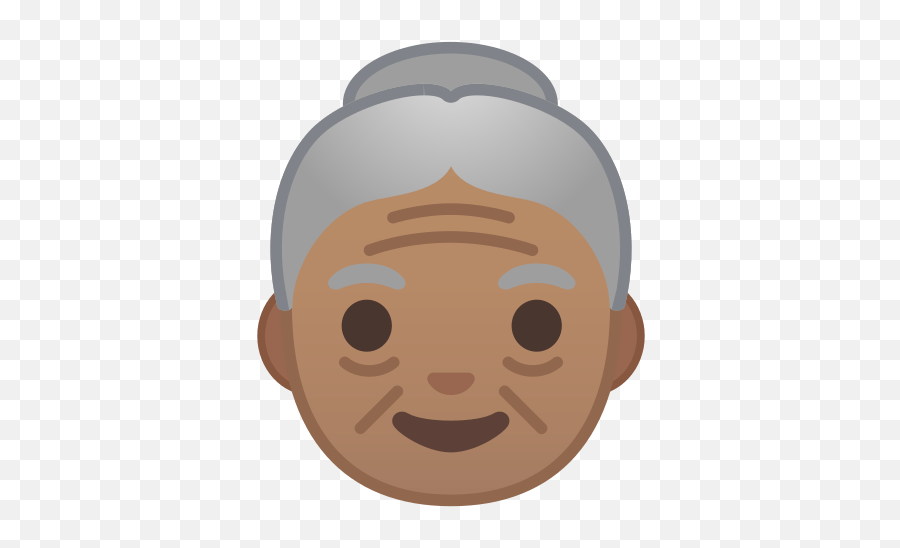 Old Woman Emoji With Medium Skin Tone - Transparent Old People Emoji,Old Emoji Keyboard
