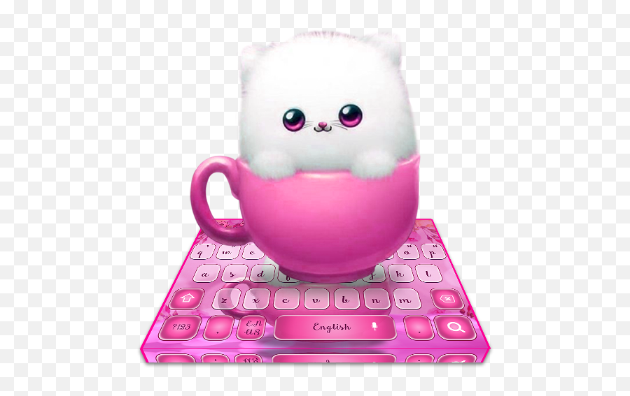 Cute Little White Cat Keyboard Theme - Celular De Menina Emoji,Cat Emoji Keyboard
