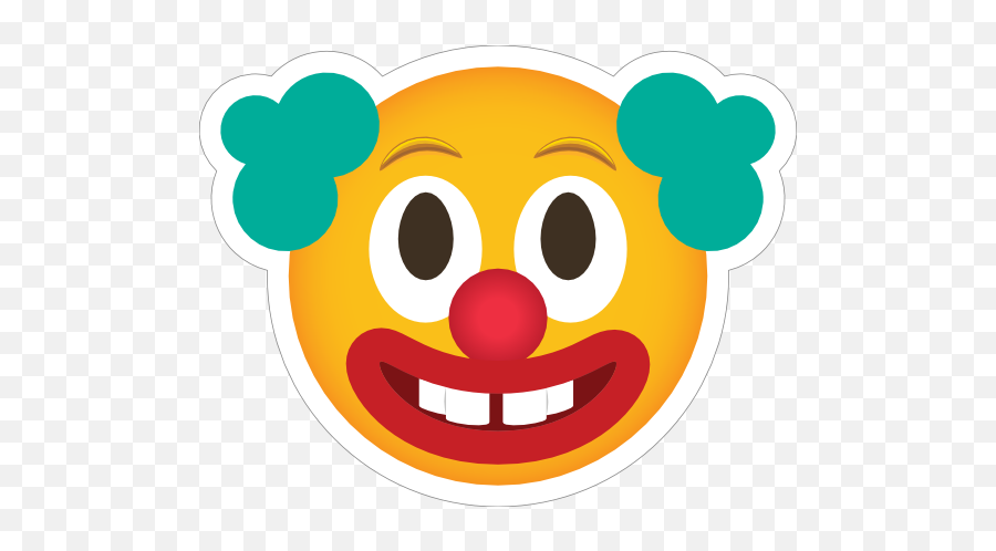Phone Emoji Sticker Clown - Smiley,Phone Emoji