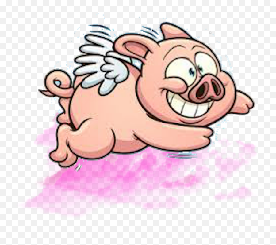 Mq Pink Pig Flying Clouds - Pigs Fly Png Emoji,Flying Pig Emoji