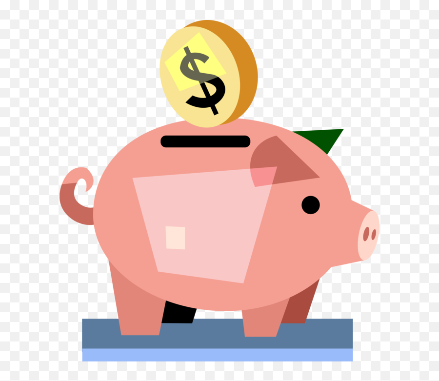 Saving Money Piggy Bank Clipart - Savings Vector Emoji,Piggy Bank Emoji