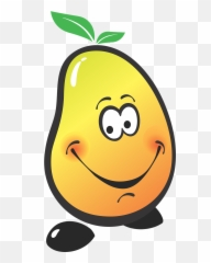 Mango Fruit Jolly Character Juicy - Transparent Emoji