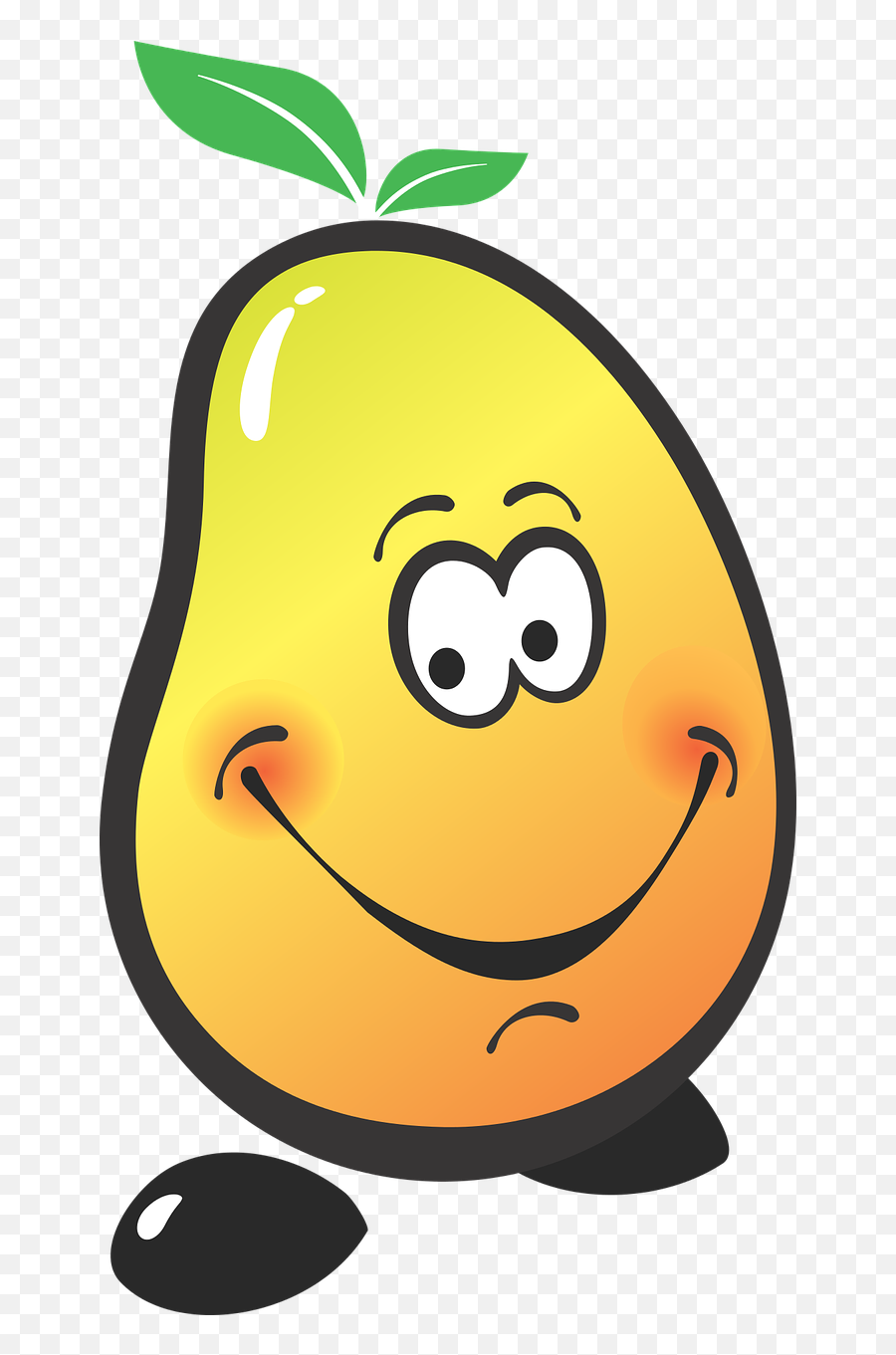 Mango Fruit Jolly Character Juicy - Mango Character Transparent Emoji,I Don T Care Emoji