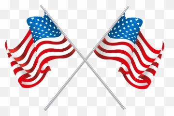 Usa Crossed Flags Png Clip Art Image - Emoji