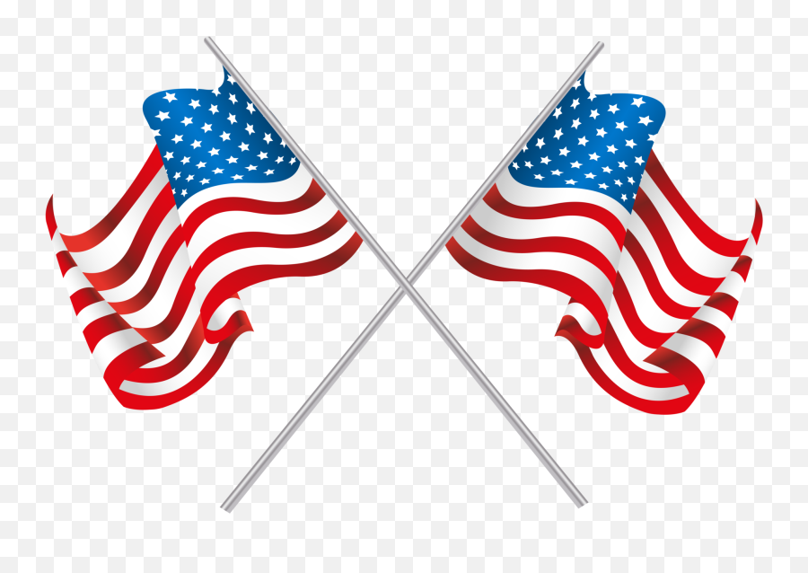 Usa Crossed Flags Png Clip Art Image - Crossed Flag Clip Art Emoji,Usa Emoji Png
