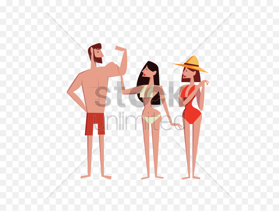 Man Flexing Arms At Beach V - Girl Emoji,Flex Arm Emoji