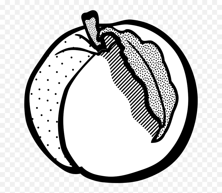 Peach Drawing Free Download On Clipartmag - Free Black And White Clipart Peach Emoji,Peaches Emoji