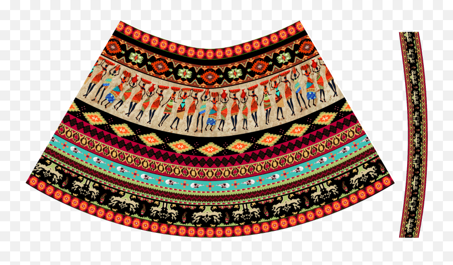 Traditional Print Sarara Skirt Design 2748 Digital Designs - Skirt Emoji,Emoji Skirt