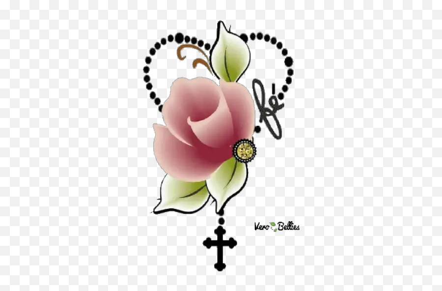 Faith Stickers For Whatsapp - Rosary Mary Heart Vector Emoji,Frog Drinking Tea Emoji