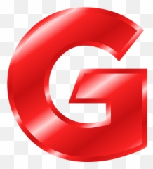 Download Redfontsymbolmaterial Art - Letter G Png Big Emoji