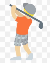 Person Golfing Emoji Clipart -