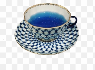 Tea Blue Teacup Drink Aesthetic Png - Lomonosov Porcelain St Petersburg Emoji