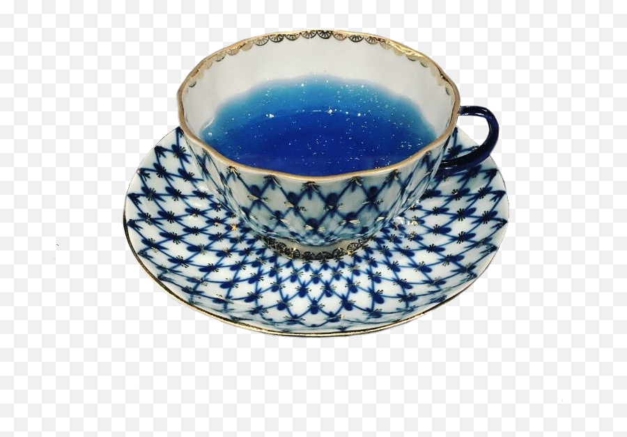 Tea Blue Teacup Drink Aesthetic Png - Lomonosov Porcelain St Petersburg Emoji,Tea Cup Emoji