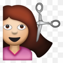 Download Woman Getting Haircut Emoji - Cut