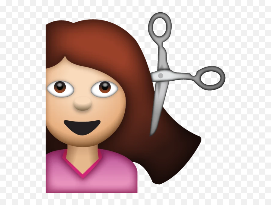 Download Woman Getting Haircut Emoji - Hair Cut Emoji,Teasing Emoji