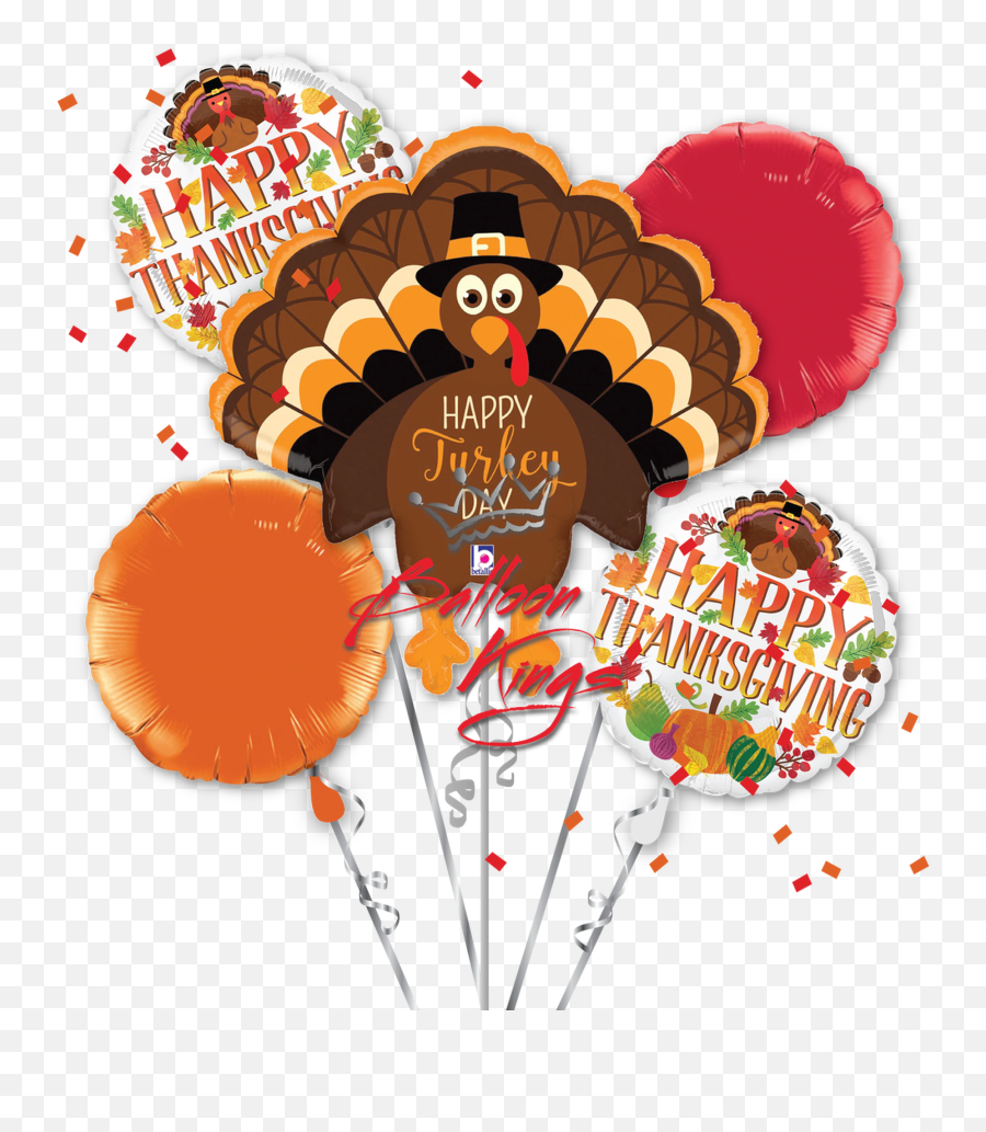 Happy Turkey Day Bouquet - Happy Thanksgiving Balloons Emoji,Turkey Emoji