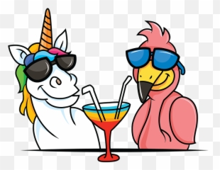 Cartoons Animals Cute - Clip Art Emoji,Martini Party Emoji