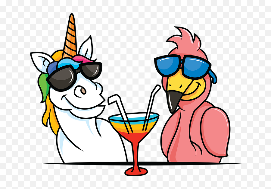 Cartoons Animals Cute - Clip Art Emoji,Martini Party Emoji