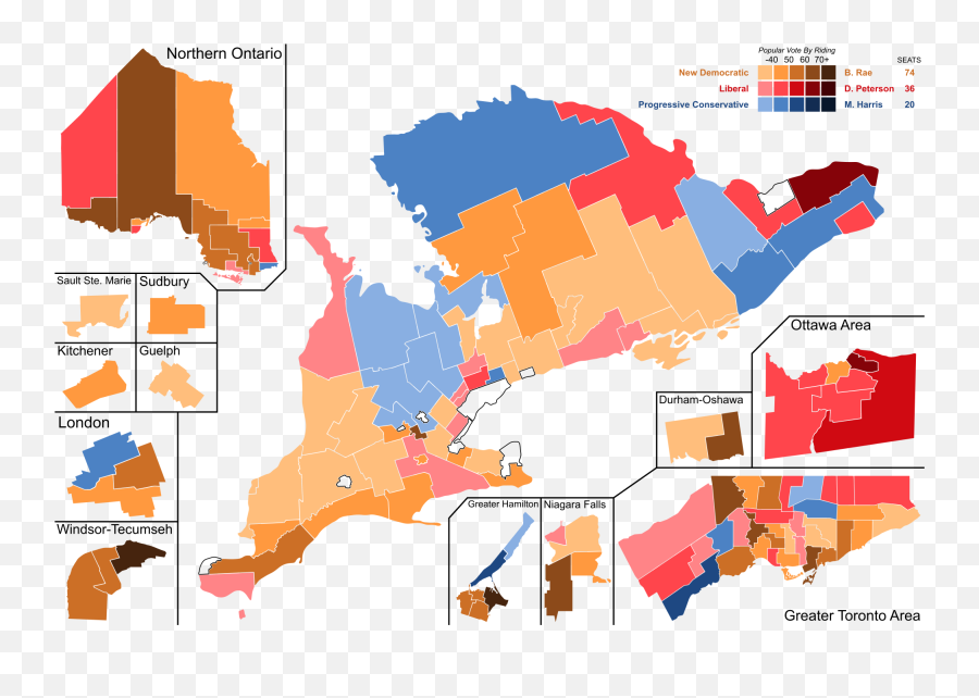 1990 Ontario General Election - Ontario Provincial Election Map Emoji,9.1 Emojis Download