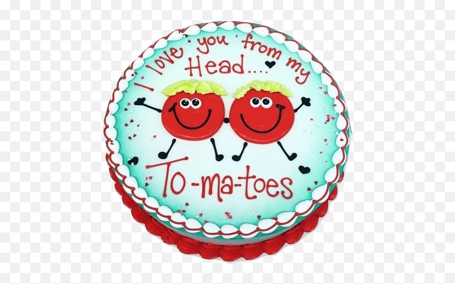 I Love You From My Head To Ma Toes Cake - Birthday Cake Emoji,Love You Emoticon
