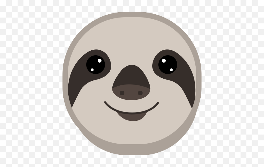 Sloth Face Clipart - Panda Emoji,Is There A Sloth Emoji