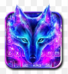 Galaxy Wild Wolf Keyboard Theme - Diamond Painting Wolf Emoji,Fox Emoji Android