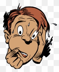 Face Of Sweating Worried Boy Vector Clipart Image - Png Emoji