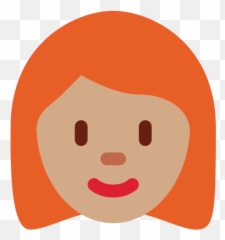Medium Skin Tone Red Hair - Clip Art Emoji