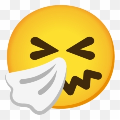 Sneezing Face Emoji - Circle