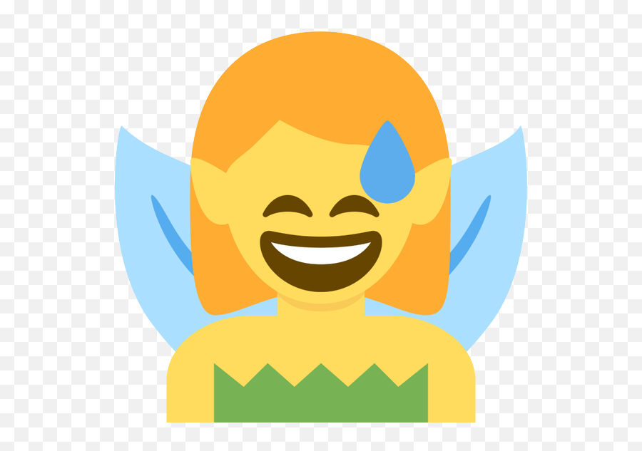 Emoji Face Mashup Bot On Twitter Fairy Grinning - Fairy Face Mask Cartoon,Sweat Emoji