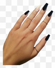 Nails Black Holo Sticker - Gel Emoji