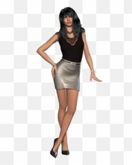 Pretty Girl Dancing And Spinning At The Beach Woman - Clubwear Emoji