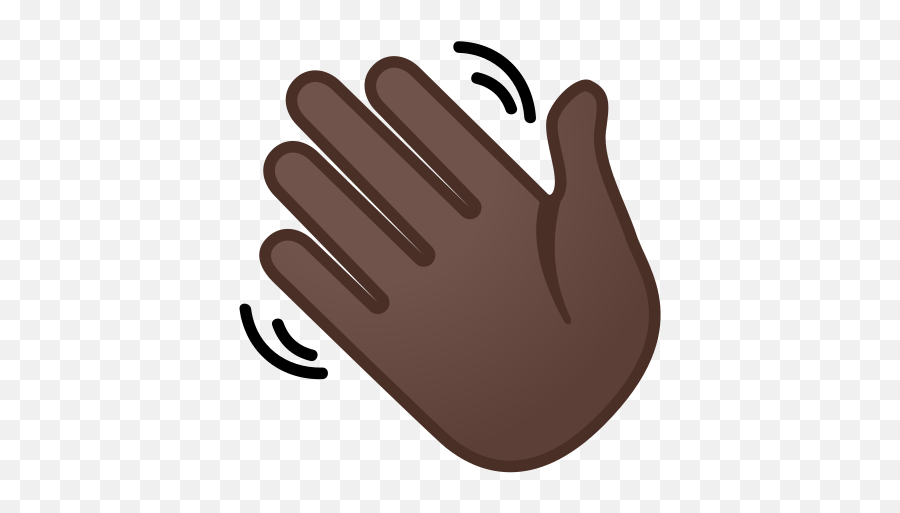 Waving Hand Emoji With Dark Skin Tone Meaning And Pictures - Clip Art Waving Hand,Black Ok Emoji