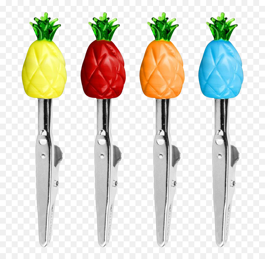 Pineapple Glass Memo Clip - 4 Pack Fresh Emoji,Pinapple Emoji