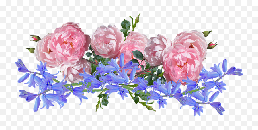 Flowers Roses Bluebells - Bluebells And Roses Emoji,Bouquet Of Flowers Emoji